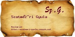 Szatmári Gyula névjegykártya